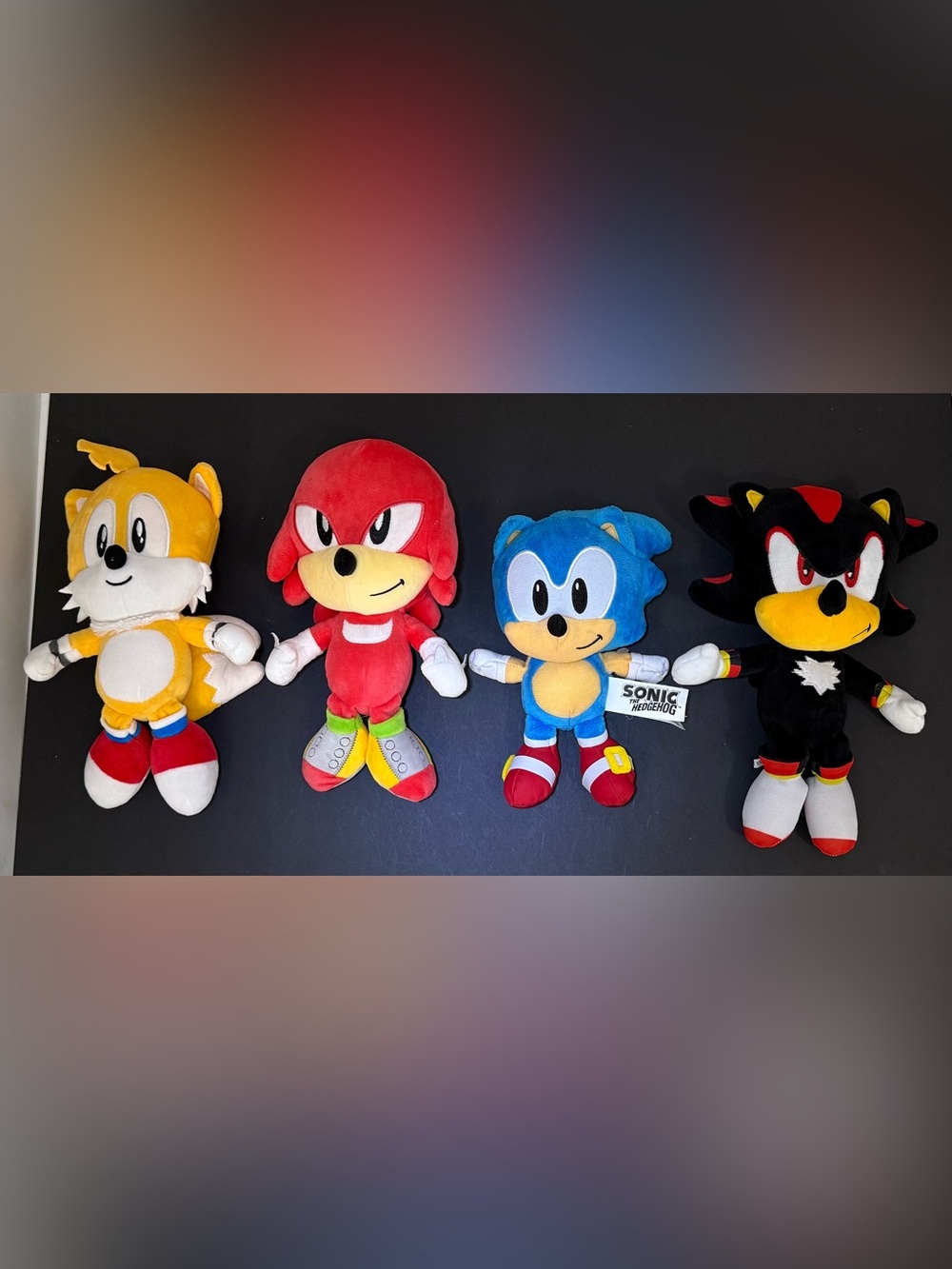 JAKKS Pacific Sonic the Hedgehog 9" Plush Lot of 4 - Sonic Knuckles Tails Shadow